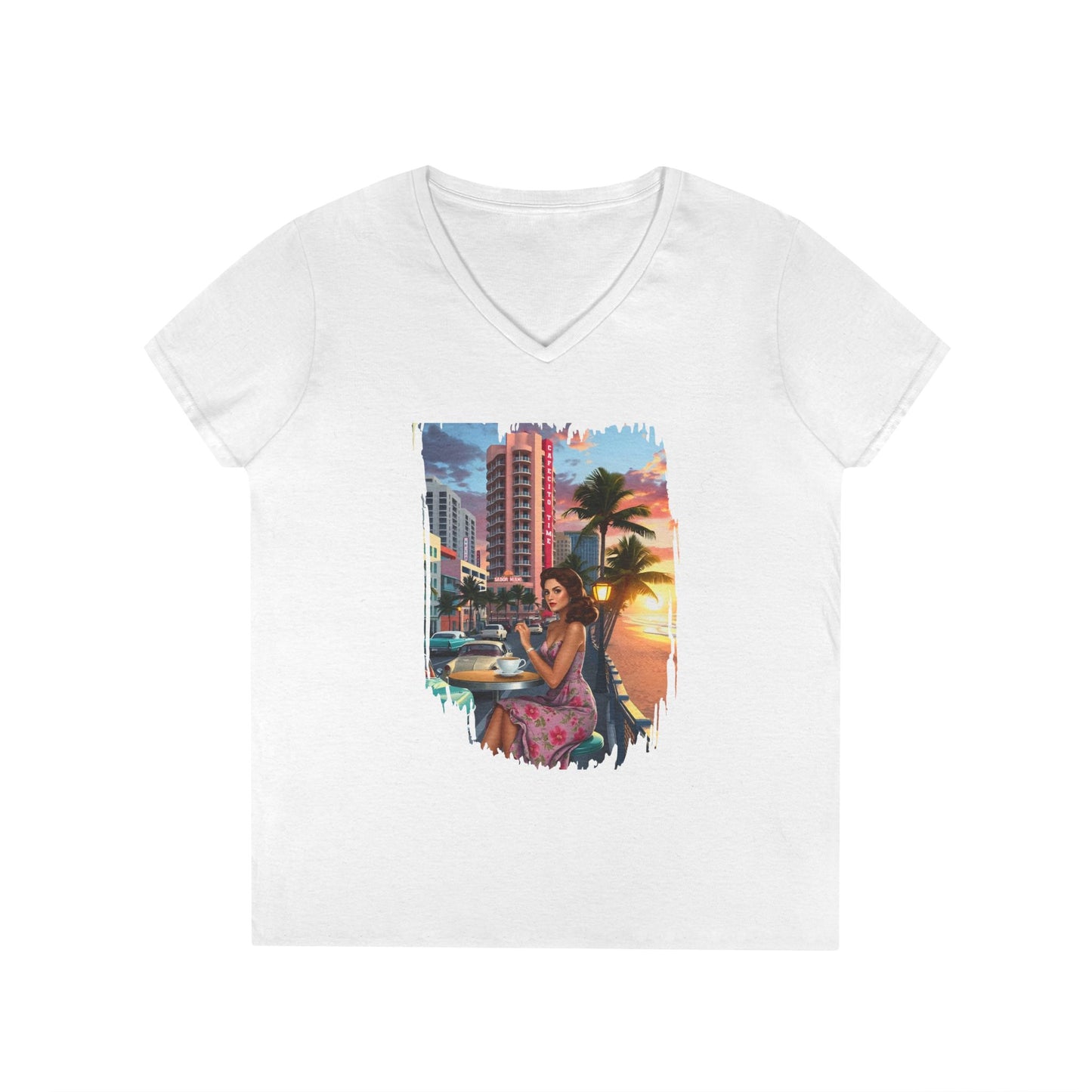Chic Woman Cafe Vibes Tee