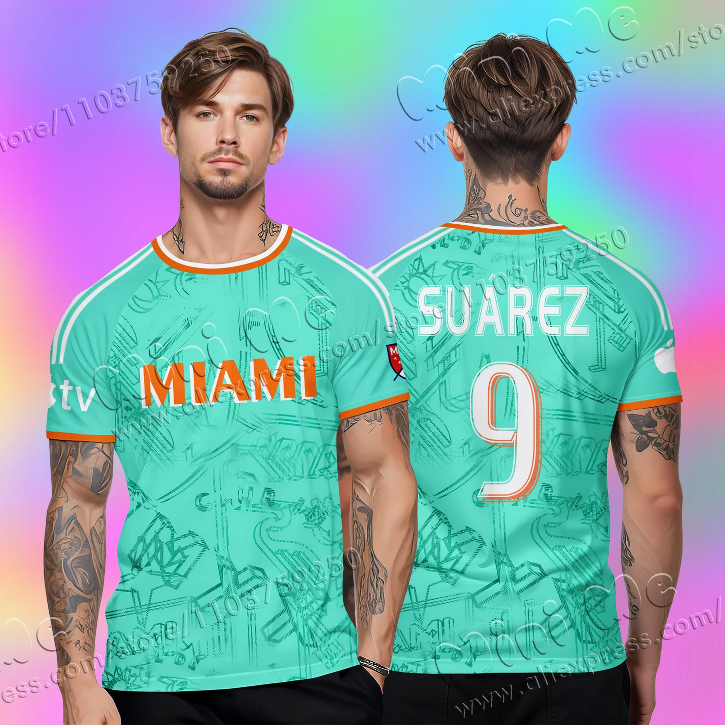 2025 Miami Ai Messi No.10 Football Fan Jersey Kids Adult Summer Sports