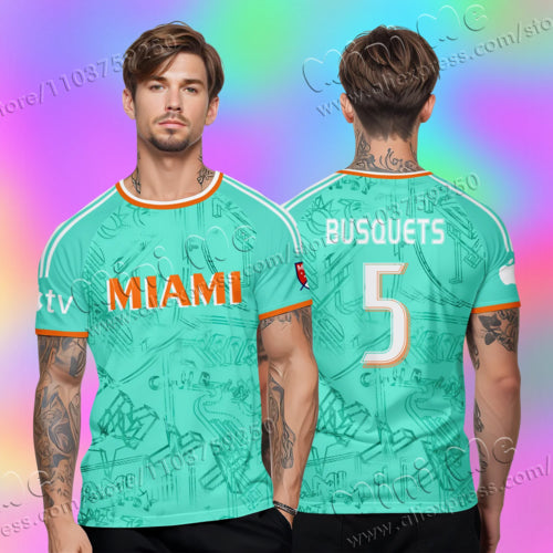2025 Miami Ai Messi No.10 Football Fan Jersey Kids Adult Summer Sports
