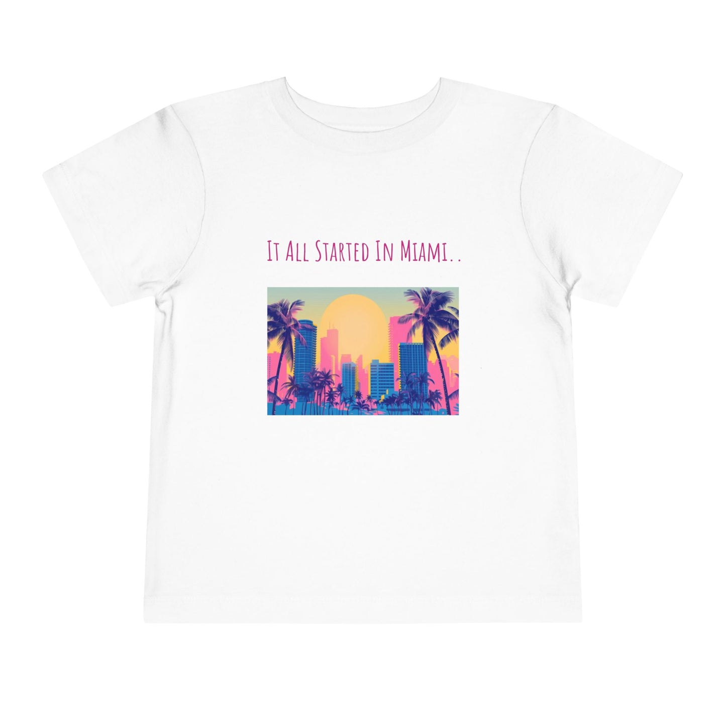 Toddler Tee Mami & Papi Met in Miami T-Shirt