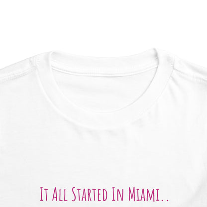 Toddler Tee Mami & Papi Met in Miami T-Shirt