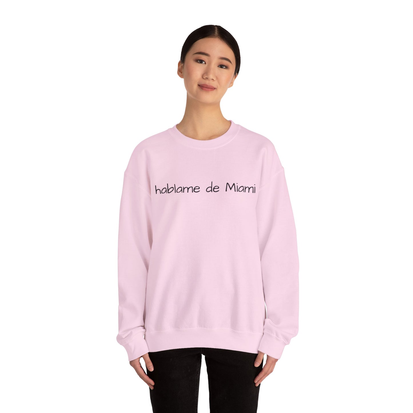 Miami Chic Unisex Sweatshirt - 'Talk to me about Miami' Phrase