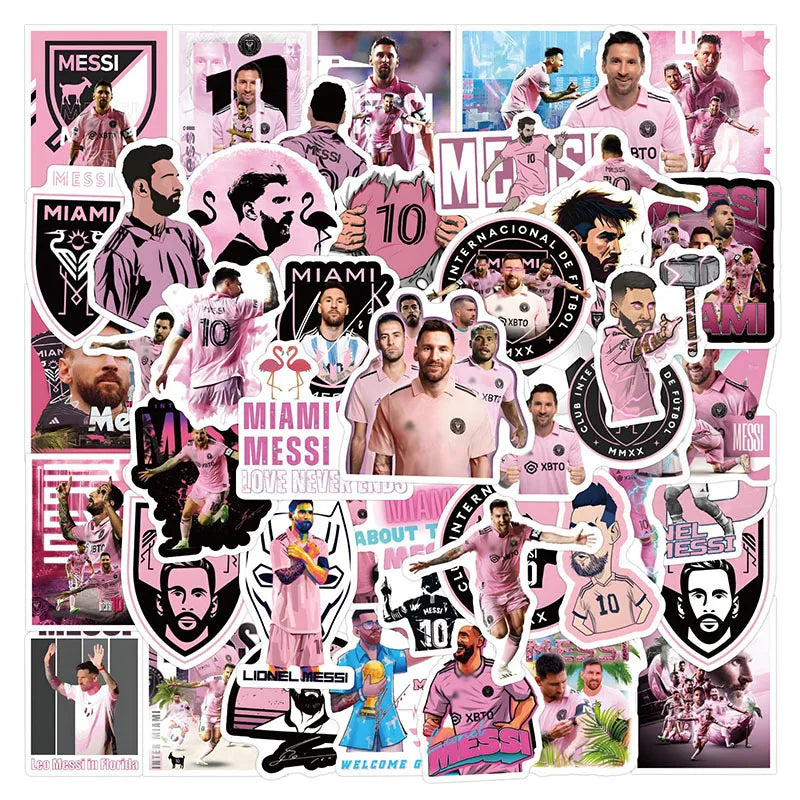 50PCS Lionel Messi Stickers | Inter Miami Soccer Stickers | Laptop, Phone & Car Decals
