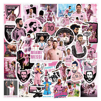 50PCS Lionel Messi Stickers | Inter Miami Soccer Stickers | Laptop, Phone & Car Decals
