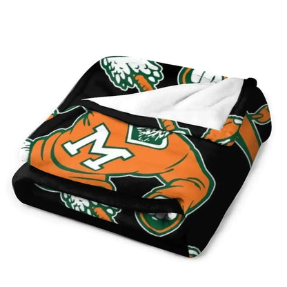Vintage Sebastian Mascot of Univ. of Miami Mascot Throw Blanket Shaggy
