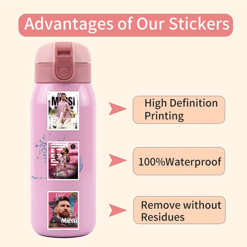50PCS Lionel Messi Stickers | Inter Miami Soccer Stickers | Laptop, Phone & Car Decals