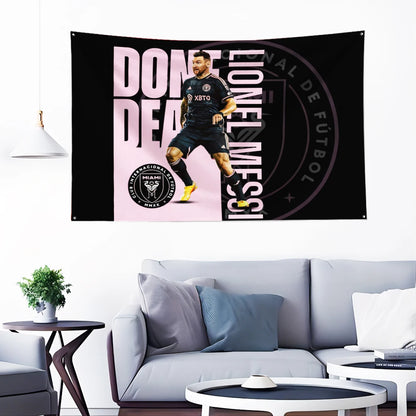 Lionel Messi Soccer Flag & Banner | Inter Miami Foottball Club | 6 Different Designs & 3 Different Sizes!