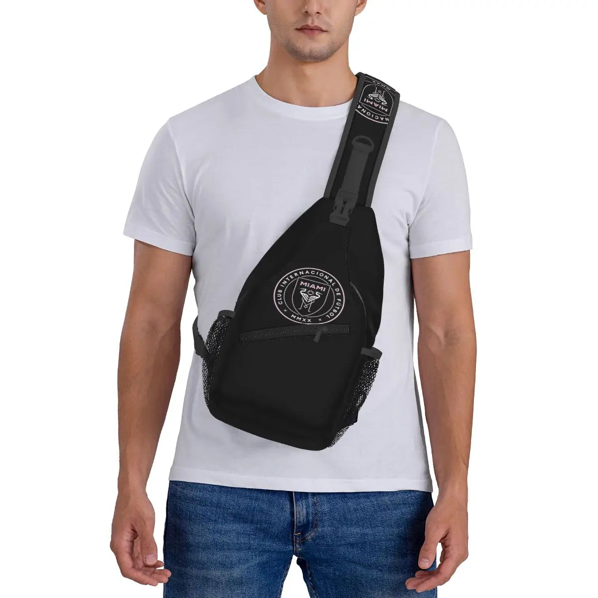 The-Inter-Miami-Club Sling Backpack Sling Bag Hiking Traveling Chest