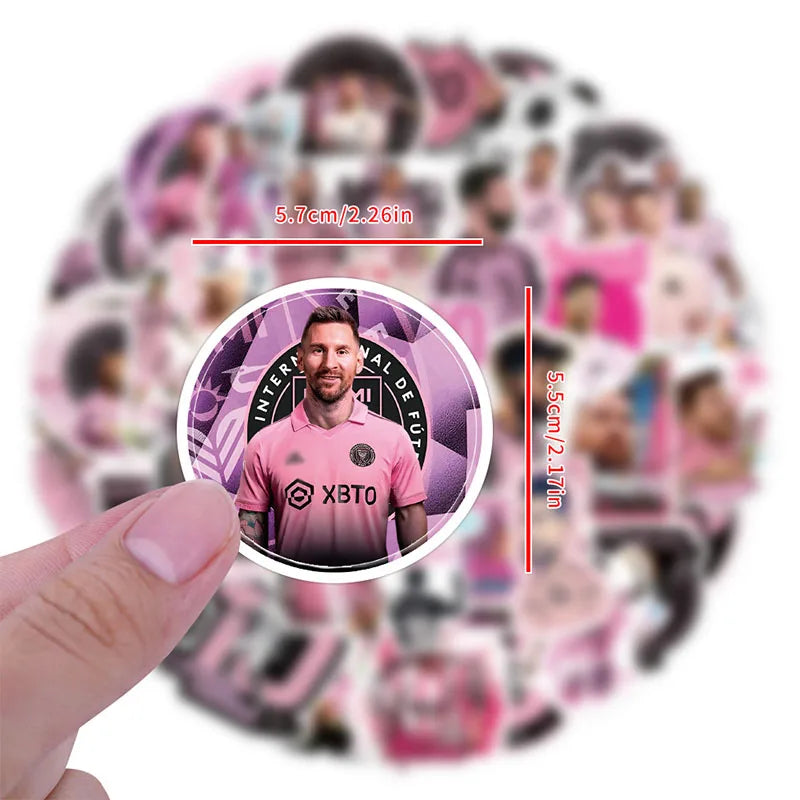 50PCS Lionel Messi Stickers | Inter Miami Soccer Stickers | Laptop, Phone & Car Decals
