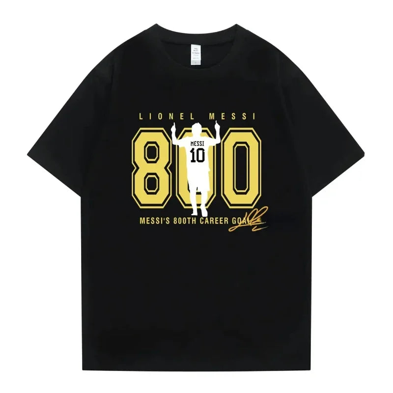 New Summer 100% Cotton Miami Messi 10 Logo T Shirt Men Short Sleeves