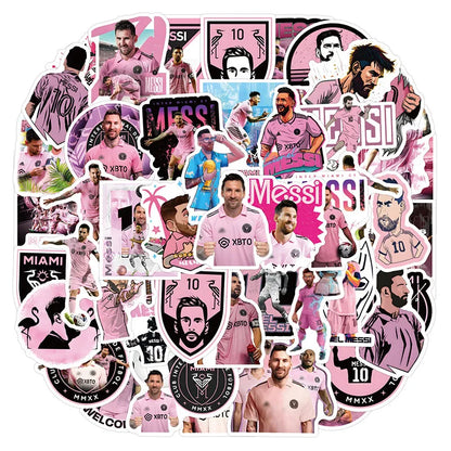 50PCS Lionel Messi Stickers | Inter Miami Soccer Stickers | Laptop, Phone & Car Decals